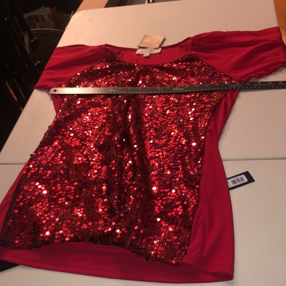 American Glamour size XL ted sequin mini dress long slit balloon sleeves - Picture 11 of 13